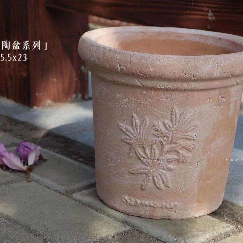 手工做旧复古手压陶盆红陶花盆做旧扑白花园阳台香草橄榄花盆花园,鲜花速递/花卉仿真/绿植园艺,花盆,淘宝优惠券,粉丝福利购,淘宝优惠卷
