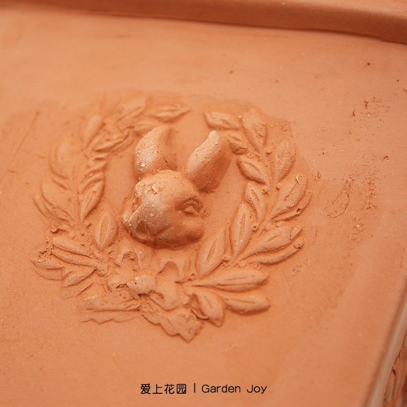 爱上花园丨园艺庭院 粗制红陶盆花盆透气立体浮雕 兔头浮雕红陶盆,鲜花速递/花卉仿真/绿植园艺,花盆,淘宝优惠券,粉丝福利购,淘宝优惠卷