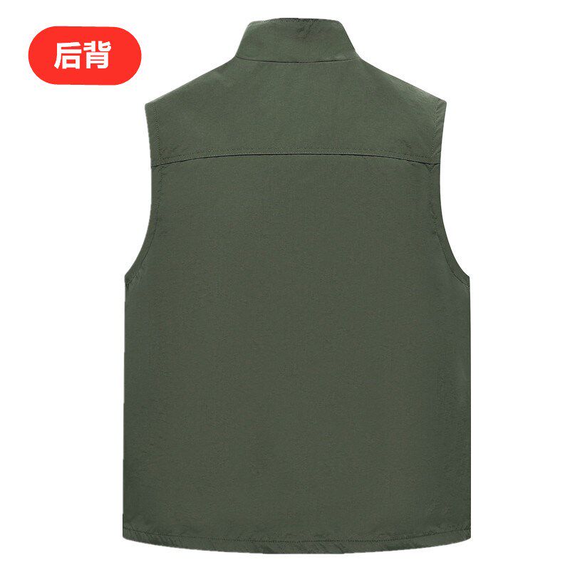 立领秋冬加厚中老年人加绒马甲男士双面保暖背心爸爸外套加肥8XL