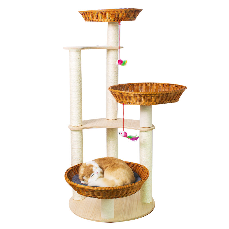 藤编织筐猫爬架猫窝剑麻猫抓板双层四季通用网红手工大型猫咪用品,宠物/宠物食品及用品,猫爬架,淘宝优惠券,粉丝福利购,淘宝优惠卷