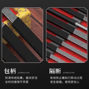 吴昌碩篆刻刀钨钢手工木雕木工工具套装印石橡皮章篆刻刀双头平口