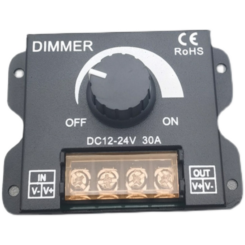低压12V24VLED单色灯带灯条无极调光器亮度开关明暗手动旋钮灯箱