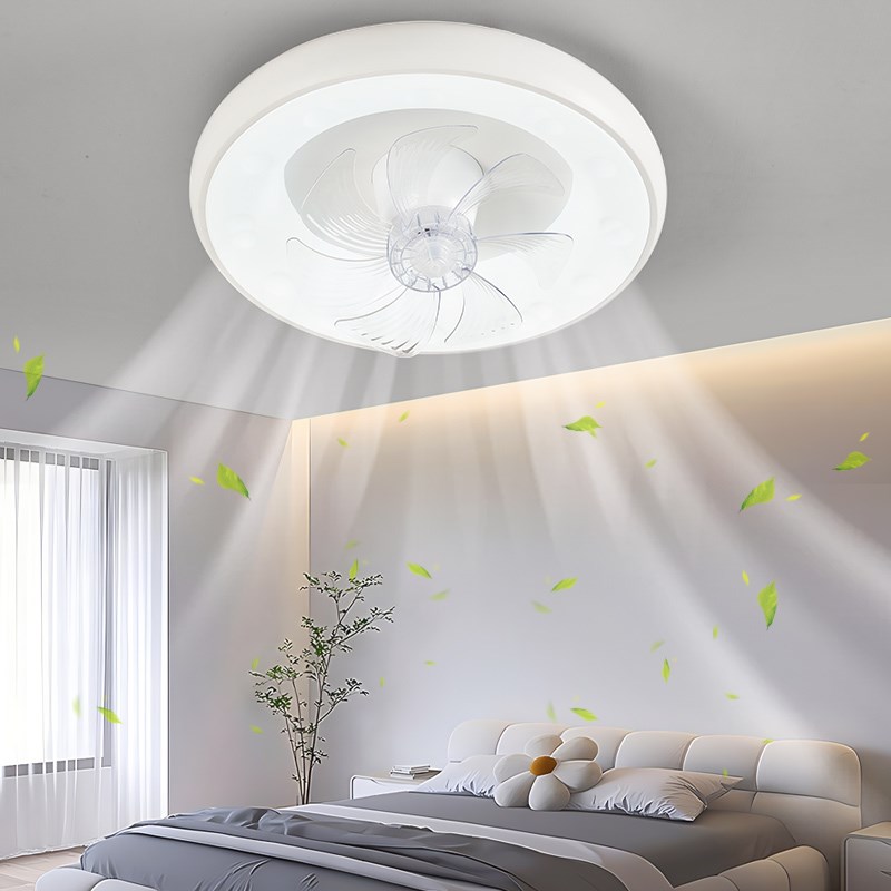 2024新款卧室风扇灯奶油风主卧房间静音全光谱护眼儿童房吸顶灯具