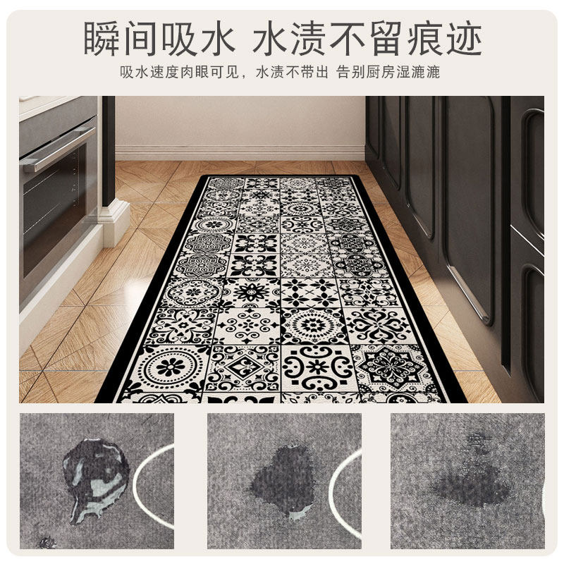 厨房专用l形硅藻泥地垫防滑防油可擦免洗脚垫子吸水吸油防脏地毯,居家布艺,家用脚垫,淘宝优惠券,粉丝福利购,淘宝优惠卷
