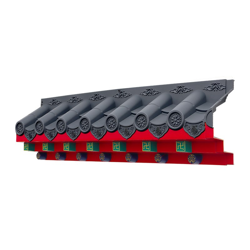 小号特厚免架子瓦树脂立体徽派仿古浮雕屋檐中式塑料门头墙面装饰