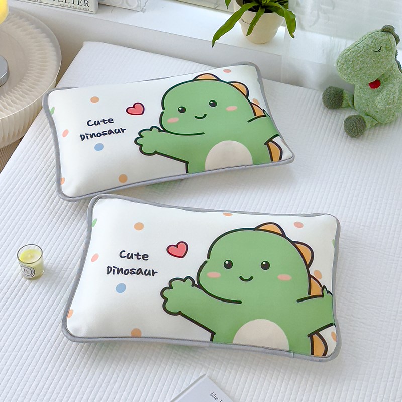 夏季冰丝儿童枕头套凉席枕套30x50一对装宝宝单个枕芯内胆套