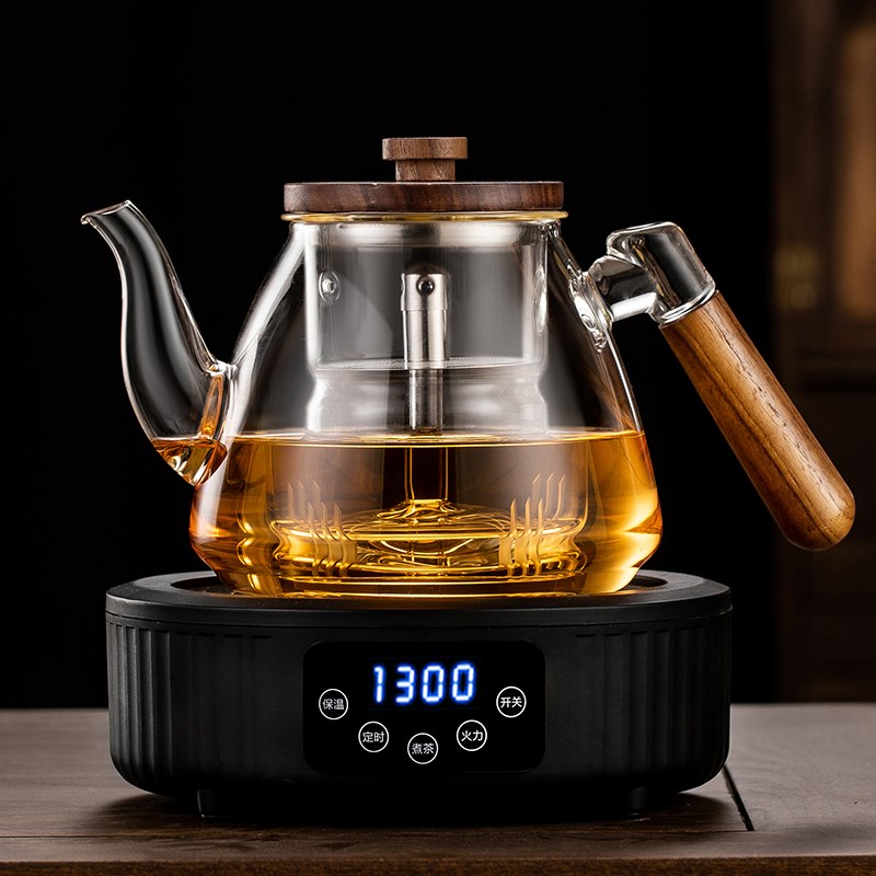 木把玻璃煮茶壶木把蒸煮两用煮茶器加厚家用过滤电陶炉烧水泡茶壶