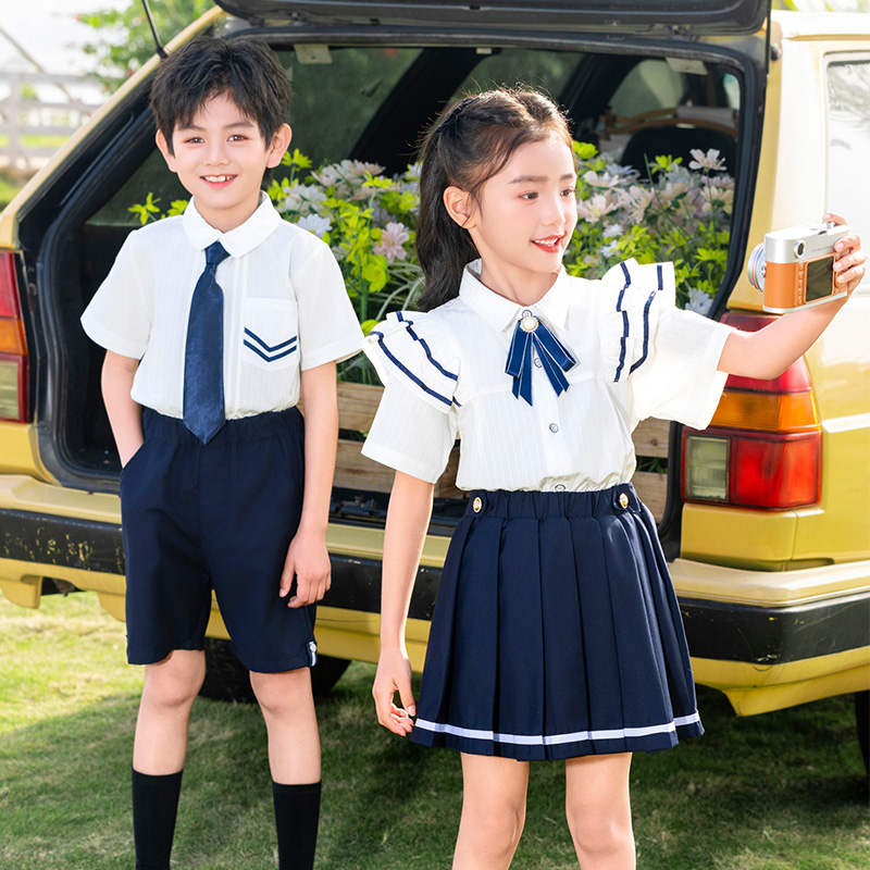 幼儿园园服英伦风儿童夏季学生装毕业拍照校服套装夏装小学生班服
