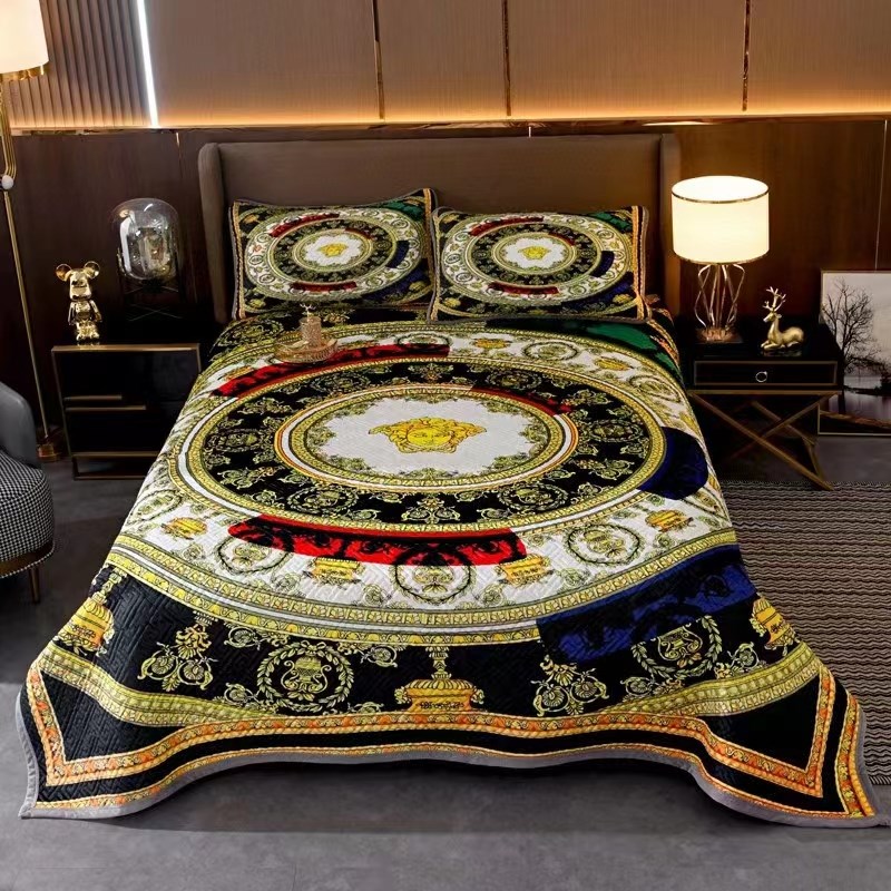 高档欧式大版宝宝绒床盖三件套可折叠机洗冬季加绒防滑单品榻榻米