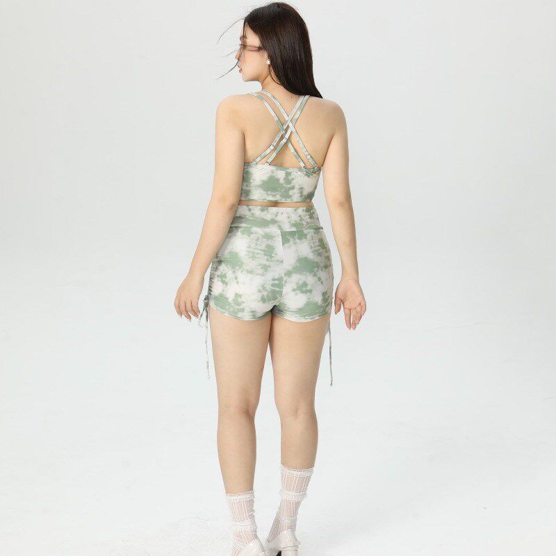 小楠泳衣 保守大码分体三件套泳衣女微胖L显瘦遮肉罩衫可下水温泉