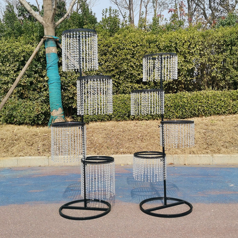 新款婚庆道具昭华发光水晶路引韩式韶华珠帘串婚礼堂T台装饰摆件