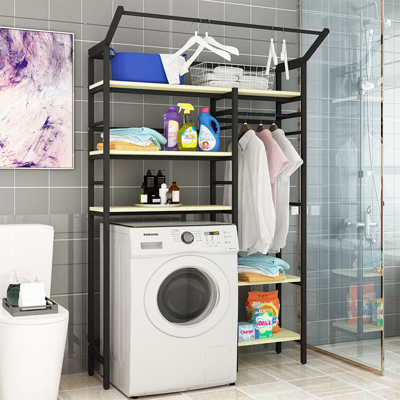 洗衣机置物架落地滚筒翻盖阳台洗衣柜上开置地式卫生间上方收纳架