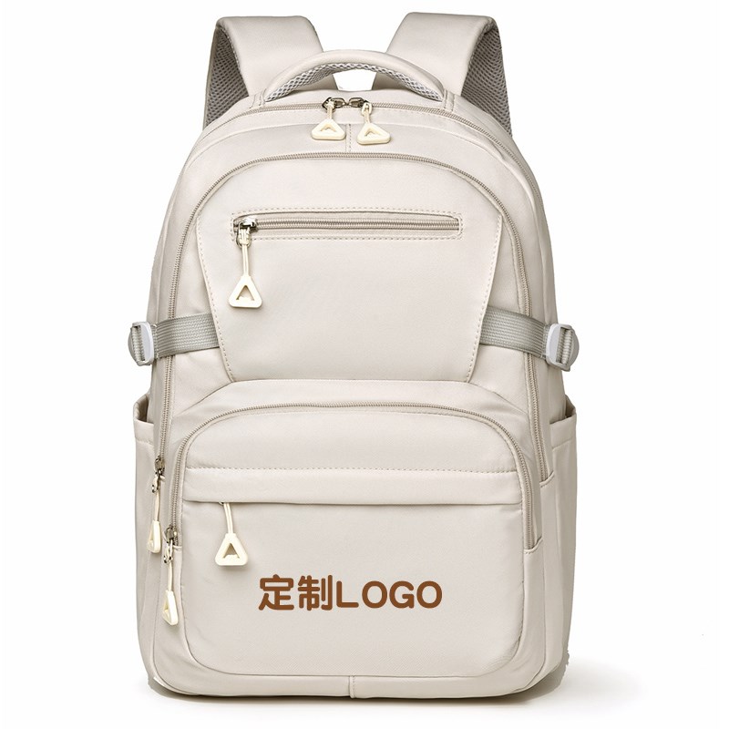 定制LOGO防泼水学生书包多口袋z大容量14英寸牛津布电脑包刻字绣