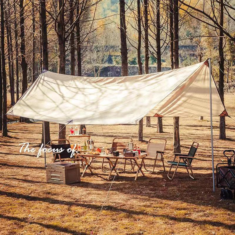 户外露营天幕 4-6人多人户外天幕帐篷沙滩凉棚挡雨遮阳沙滩蓬装备