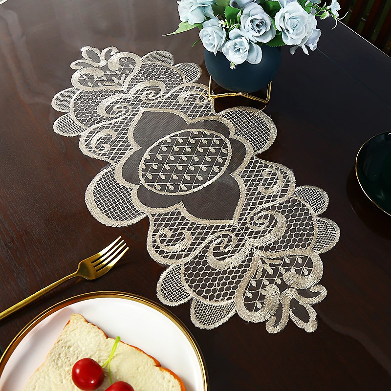 水晶板餐桌垫透明软玻璃pvc桌布防水防油蕾丝茶几台布免洗防烫