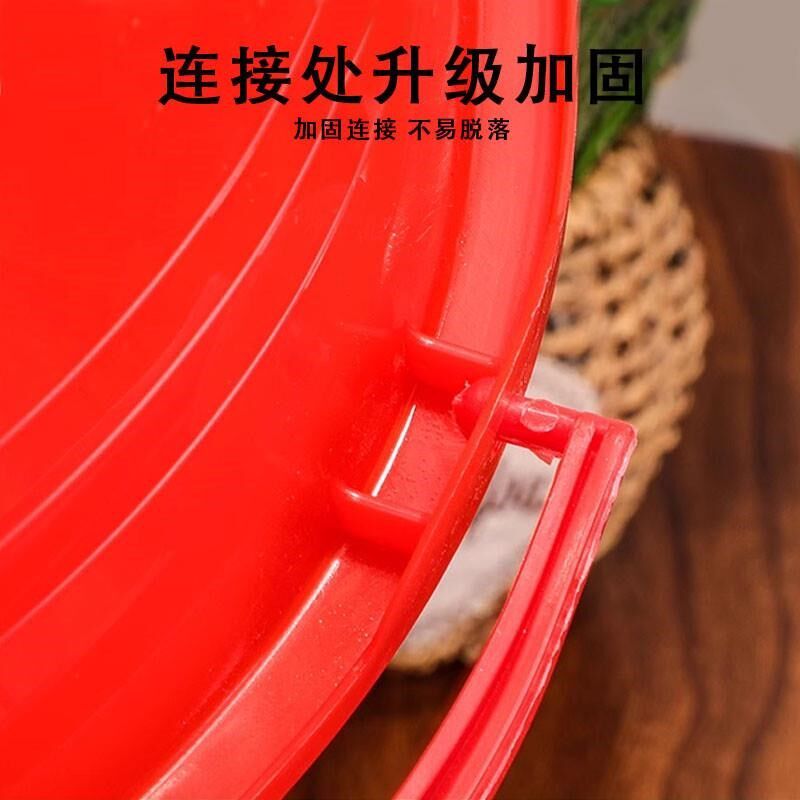 红色油漆桶手提小红桶家用塑料水桶儿童涂L鸦美术桶圆.小号加厚有