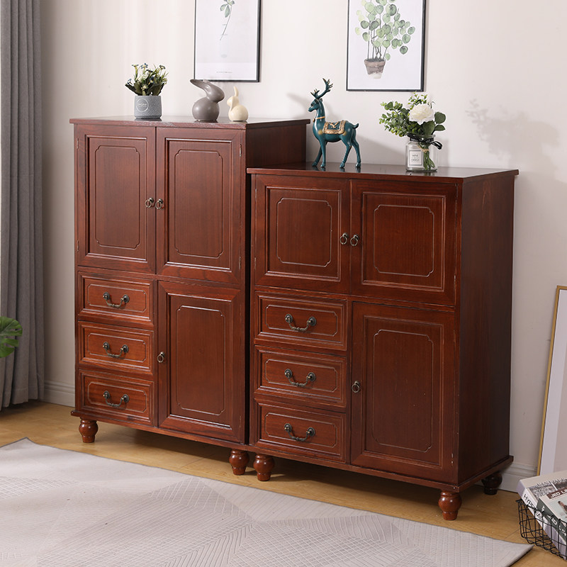 斗柜美式实木客厅靠墙小柜子收纳储物柜卧室餐边柜整装现代置物柜,住宅家具,斗柜,淘宝优惠券,粉丝福利购,淘宝优惠卷