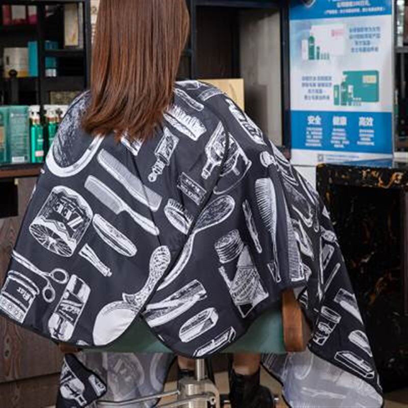 新款发廊店专用焗油围布不沾发家用高档剪发剃头理发X衣成人美发