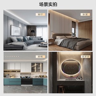 48V低压灯带2835自粘贴片灯槽吊顶超长30米无压降120珠室内外装饰