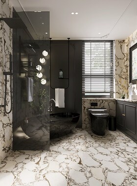 法式风紫色柔光面仿大理石纹瓷砖 客厅厨房卫生间地砖背景墙墙砖