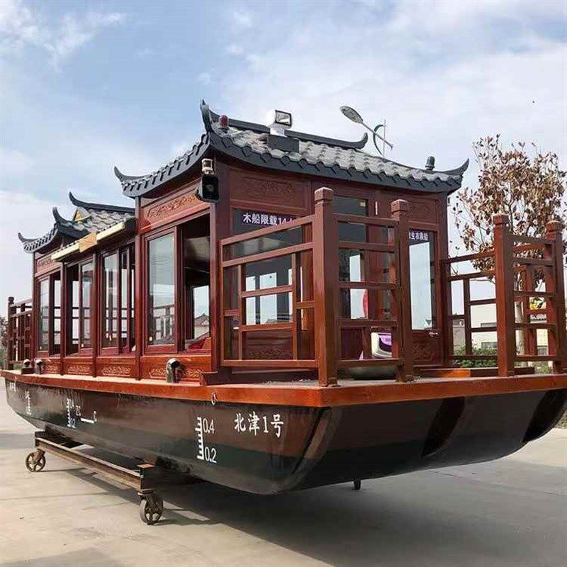 【折扣店】画舫船双层餐饮船景区游船电动船木船观光 旅游船 观光