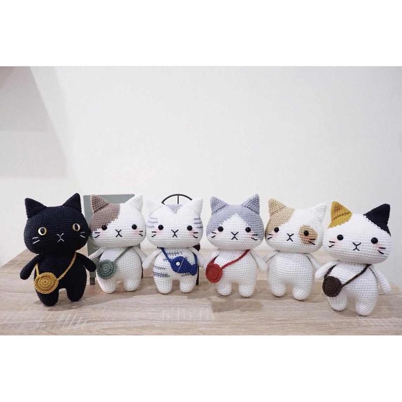 非成品打发c时间DIY钩针编织玩偶手工制作娃娃小猪小猫等材料包