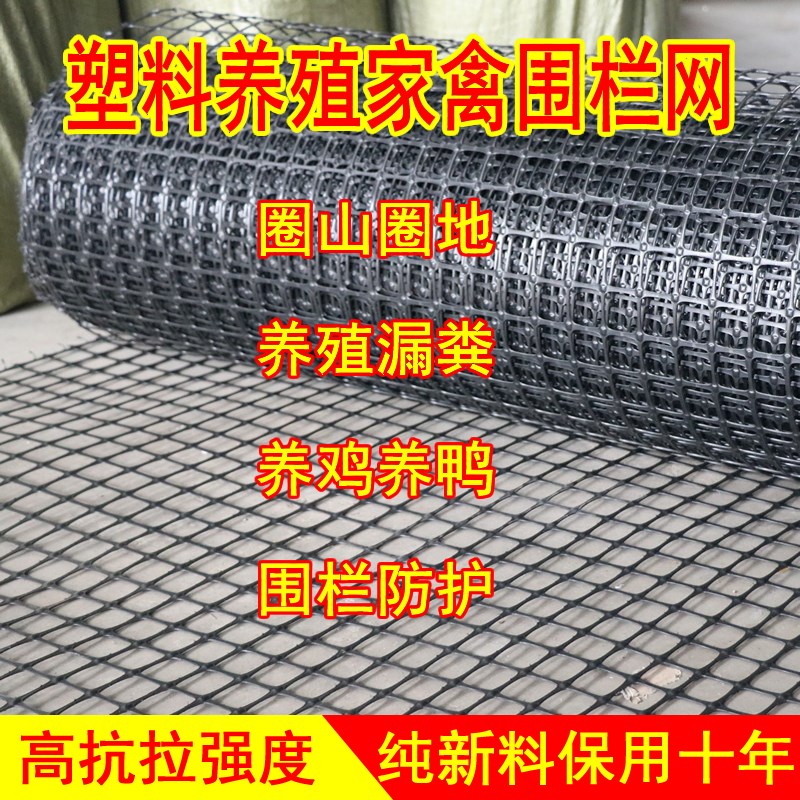 塑料养殖围栏网土工格栅养鸡网安全防护网护栏Q网动物防逃网漏粪