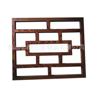 铝质仿古窗花园林庭院花格外墙装饰古建筑窗花宋式屏风Z仿木纹窗