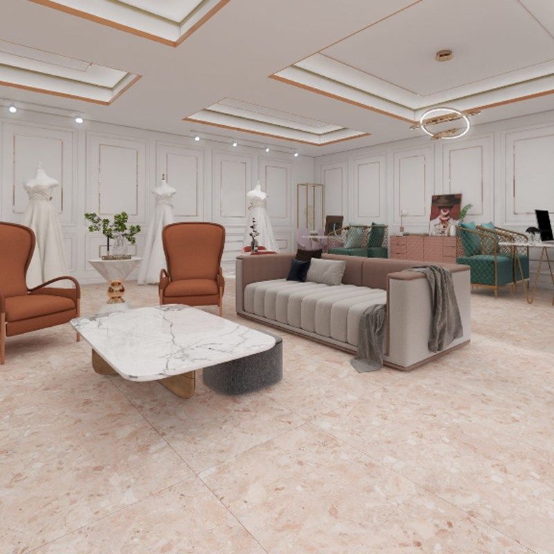 彩色大颗粒水磨石瓷砖600x1200厨房卫生间墙砖粉色客餐厅仿古砖