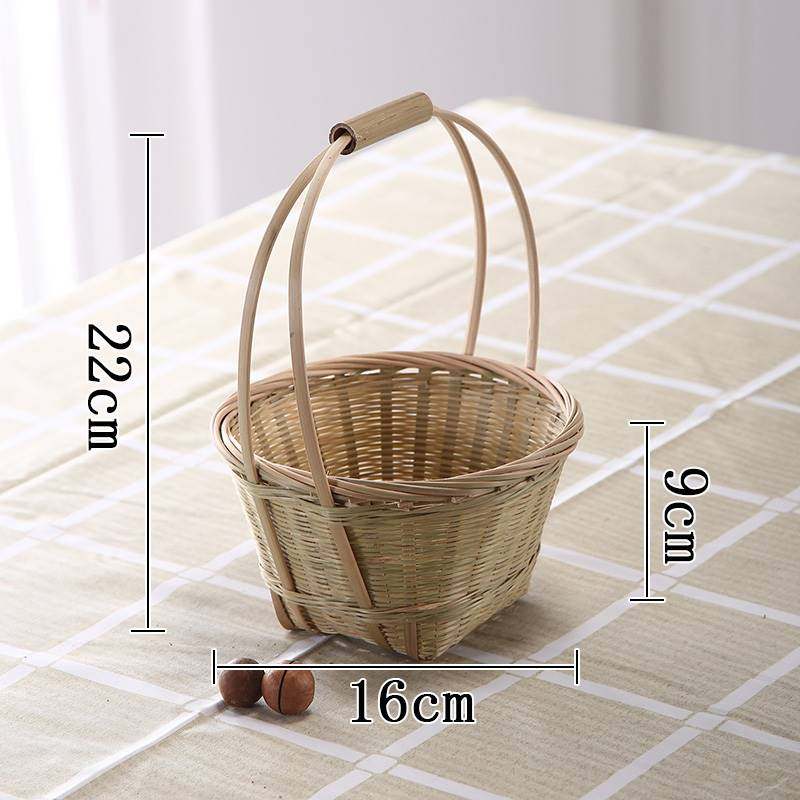 手工竹编篮子鸡蛋篮提手篮水果篮E采摘篮礼品篮家用收纳筐舞蹈,特色手工艺,竹编/竹雕,淘宝优惠券,粉丝福利购,淘宝优惠卷