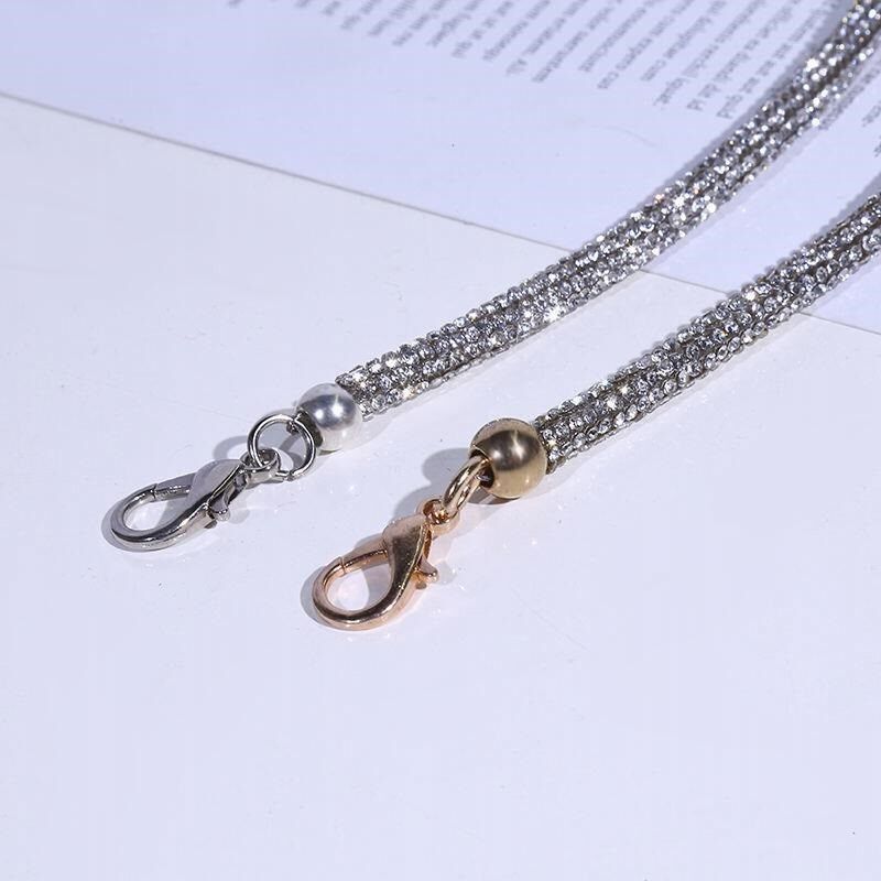 包包链条单买配件包包链子水钻链条E单肩斜挎小背包带子百搭宽链