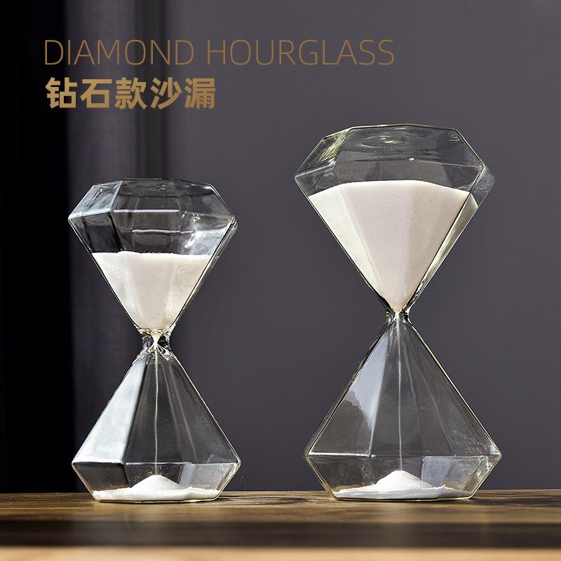 钻石沙漏耶诞节礼物沙漏计时器摆件15/5分钟生日礼物女毕业小礼物