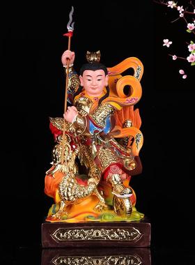 三太子神像哪吒骑龙太子哪吒佛像树脂中堂元帅站龙太子供奉摆件