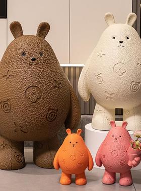 网红兔兔落地摆件客厅玄关电视柜旁送礼好物轻奢高档装饰乔迁礼品