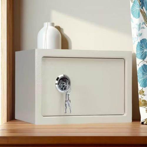 带锁收纳箱贵重物品办公盒子学生家用带锁的小匣子宿舍文件保管箱