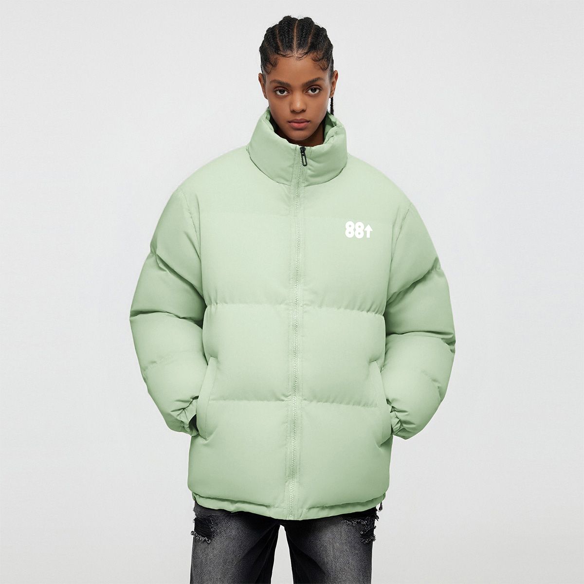 88rising简约面包服宽松棉服外套