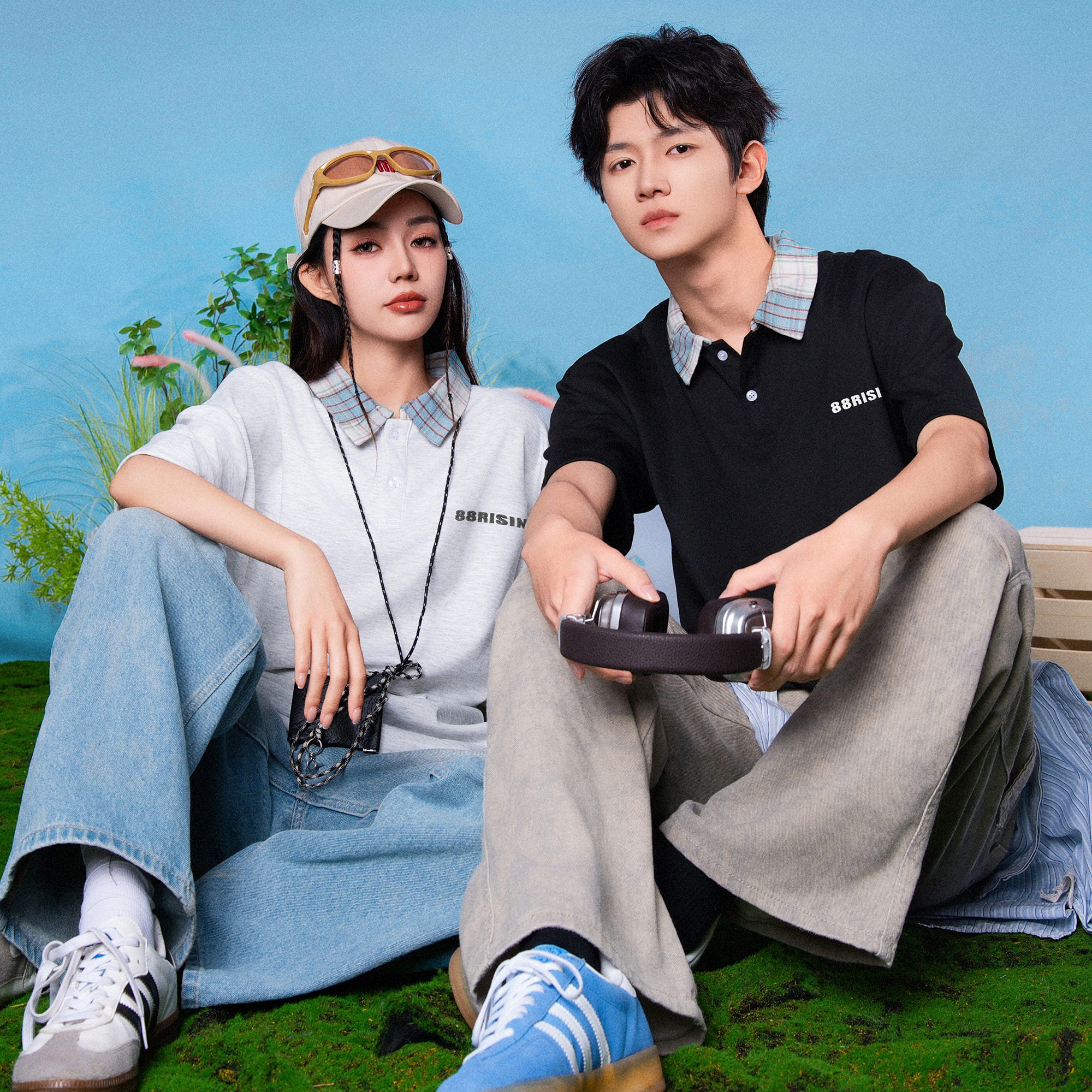 88rising假两件翻领休闲百搭短袖