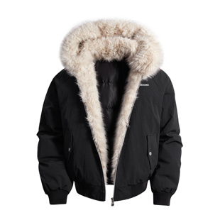 88rising美式外套座山雕派克服耐磨防风抗寒大毛领羽绒服男女同款