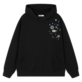 88rising美式复古字母印花logo休闲百搭连帽卫衣男女同款
