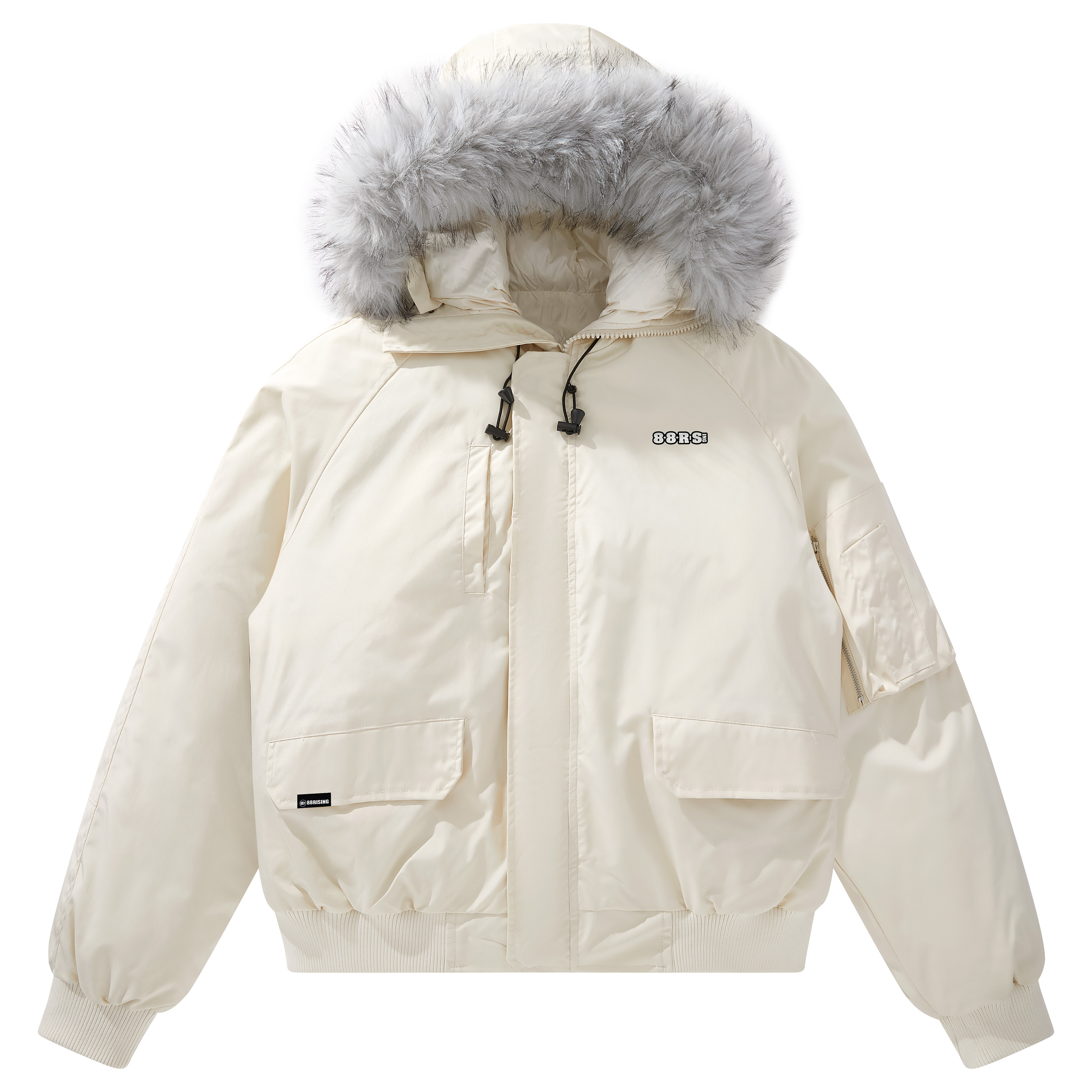 88rising座山雕外套冬连帽棉服