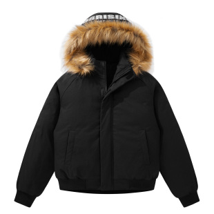 88rising基础款连帽毛领派克宽松百搭休闲鸭绒羽绒服外套男女同款