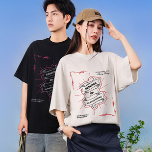 八八上升88rising 黑胶唱片 迷幻旋律电波刺绣美式重磅短袖T恤