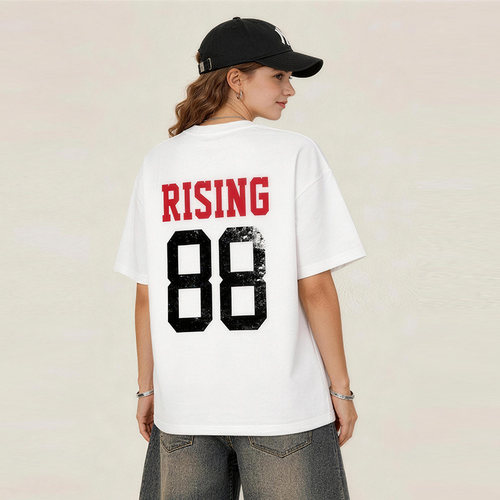 88rising复古做旧印花短袖T恤