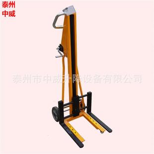 卸车迷你堆高车堆垛车手推叉车 供应绷带型手摇堆高车升高装