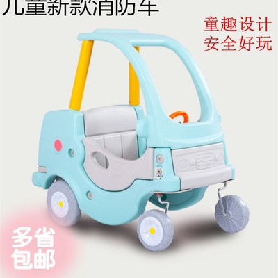 四轮小房车淘气堡公主车滑行助力学步车幼儿园房车儿童游戏玩具车