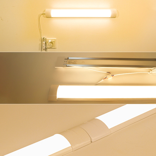 暖光灯3000k补光商用卧室吸顶壁挂化妆室插电直播长条黄色led黏贴
