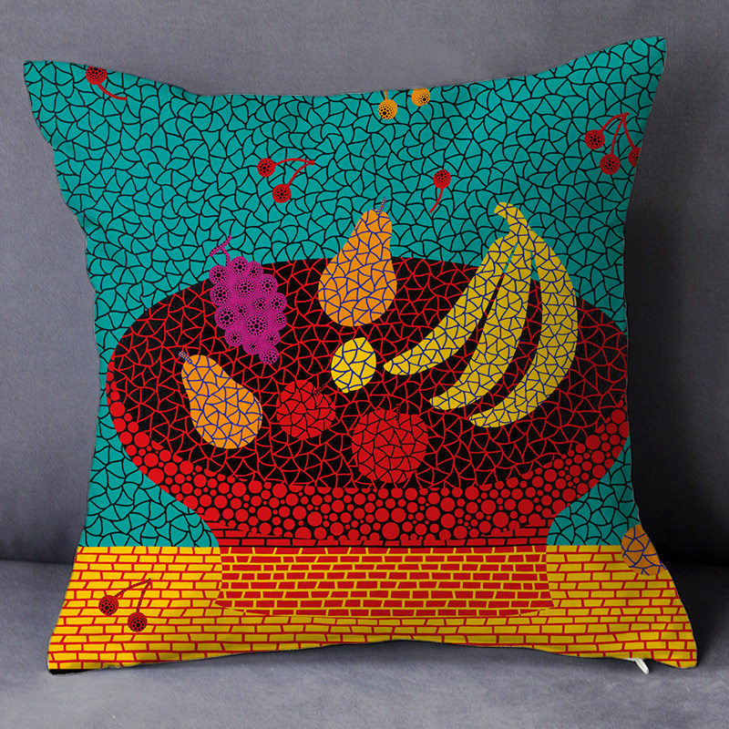 草间弥生周边斑波点女王沙发抱枕腰双面靠垫单南瓜枕头套单面定制