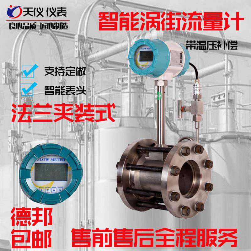 智能高精度涡街耐高压高温可测污水沼气涡街流量计DN50DN100