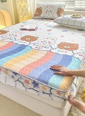 儿童卡通A类乳凉席床笠夏冰季丝床罩单件9x190c胶ASD54353m0单人