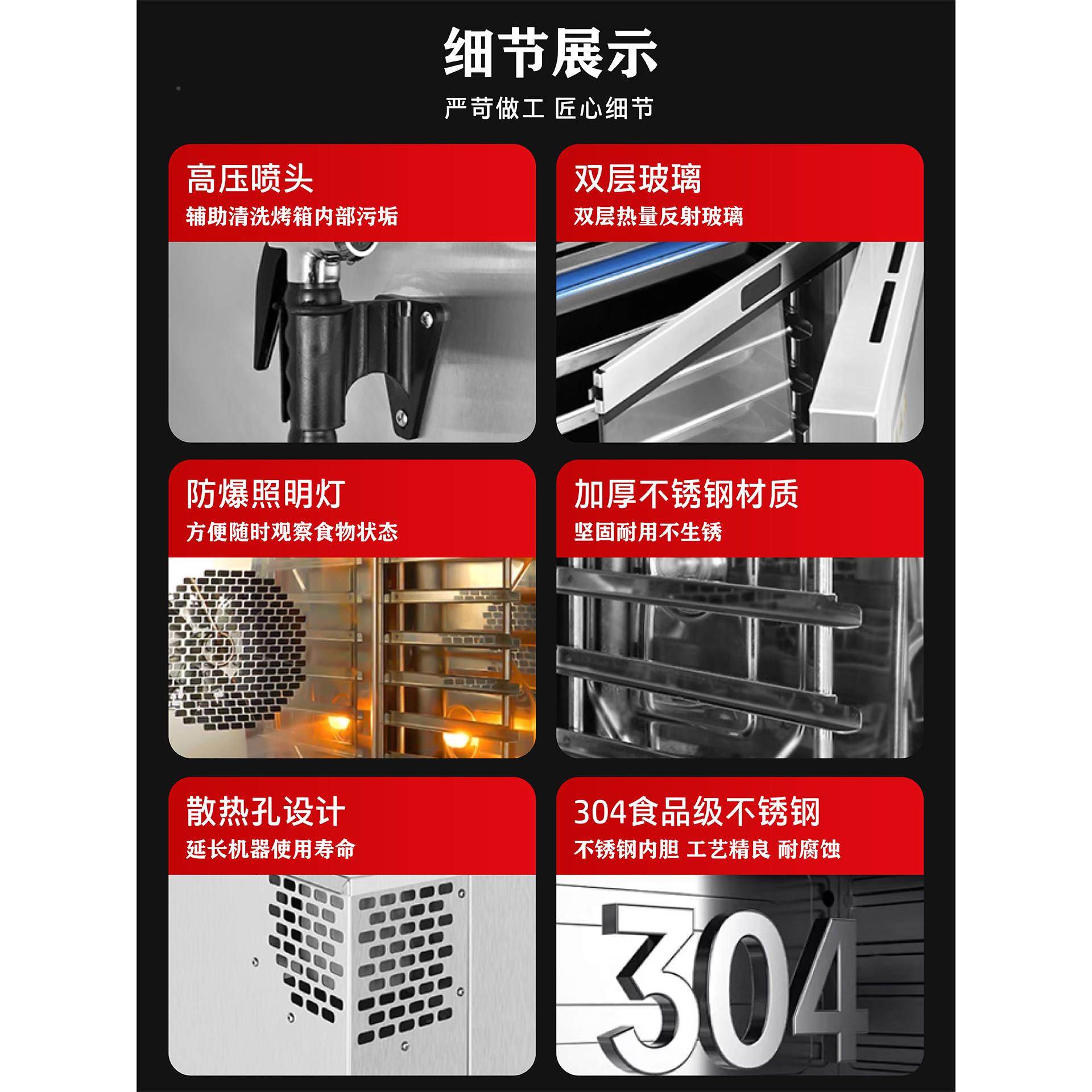 金动厨汇商用蒸烤箱大容层量风烤炉电烤箱多功能全LC-JCH自鸡炉10